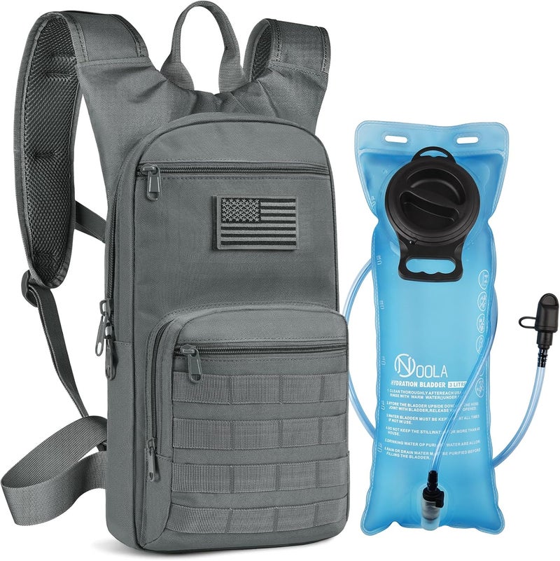 NOOLA 3L Hydration Backpack, Water Backpack with TPU Water Bladder, Tactical Hydration Pack for Men Women, Molle Water Backpack for Hiking, Biking, and Hunting - Image 1